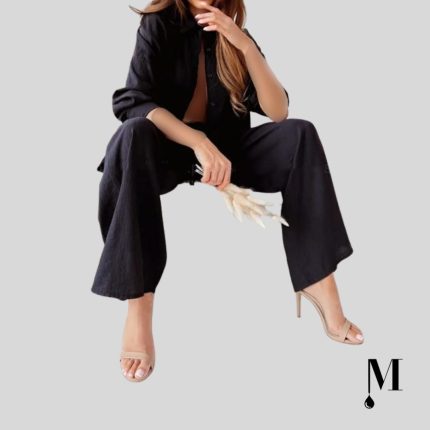 ست دو تکه مشکی زنانه