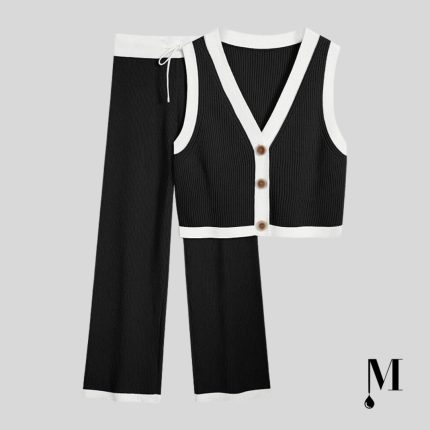 ست جلیقه و شلوار مشکی زنانه