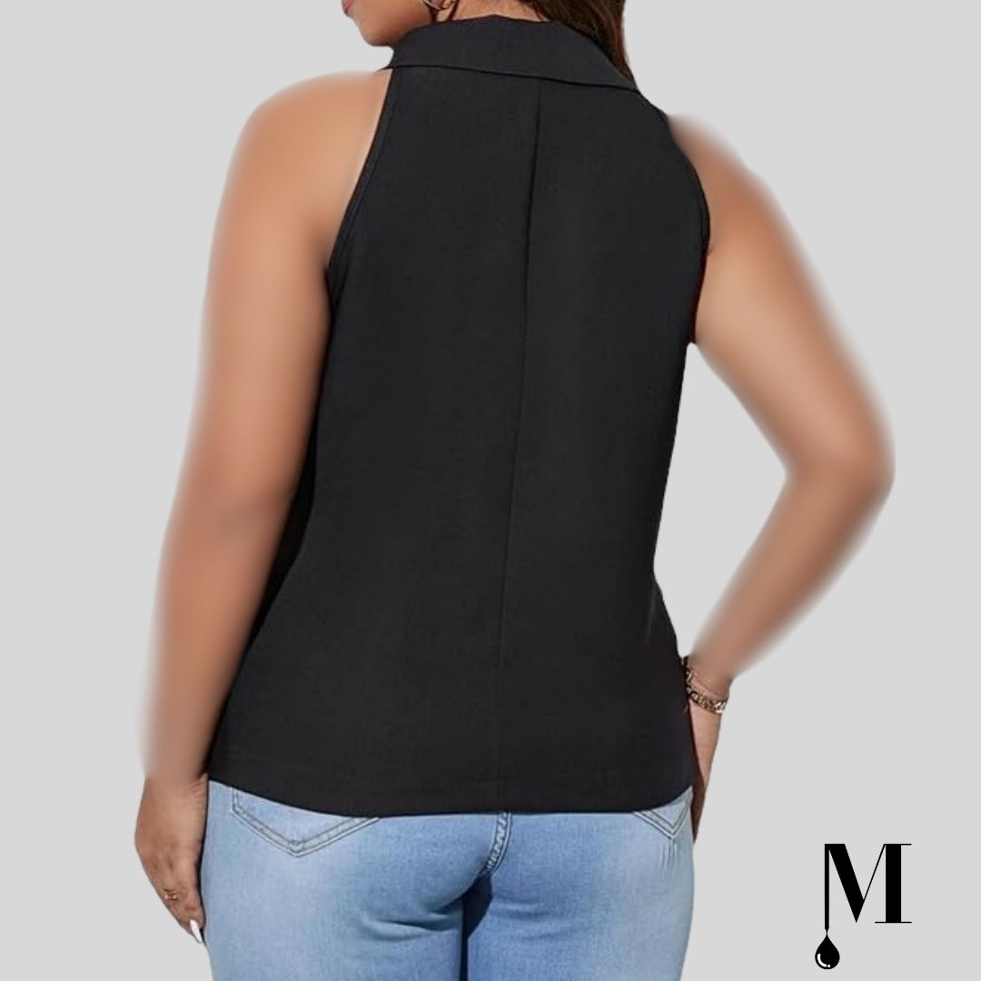 جلیقه پلاس سایز مشکی زنانه جلیقه پلاس سایز مشکی زنانه