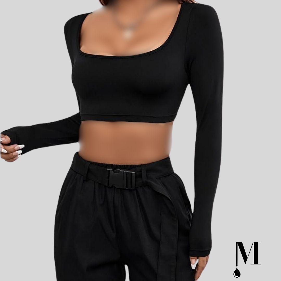 نیم تنه مشکی آستین بلند نیم تنه مشکی آستین بلند