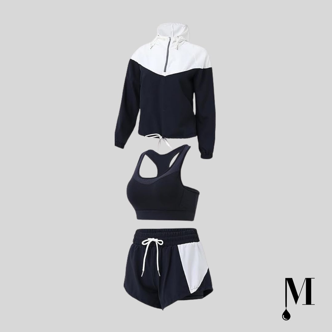 ست پنج تکه ورزشی مشکی زنانه ست پنج تکه ورزشی مشکی زنانه