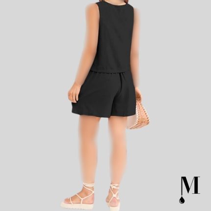 ست دو تکه مشکی تابستانی